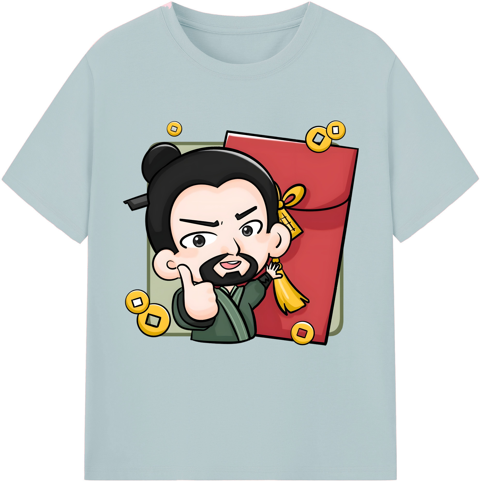 （画像用） Ne Zha 2 ナタ 魔童の大暴れ 綿100％半袖Tシャツ（フロントプリント）